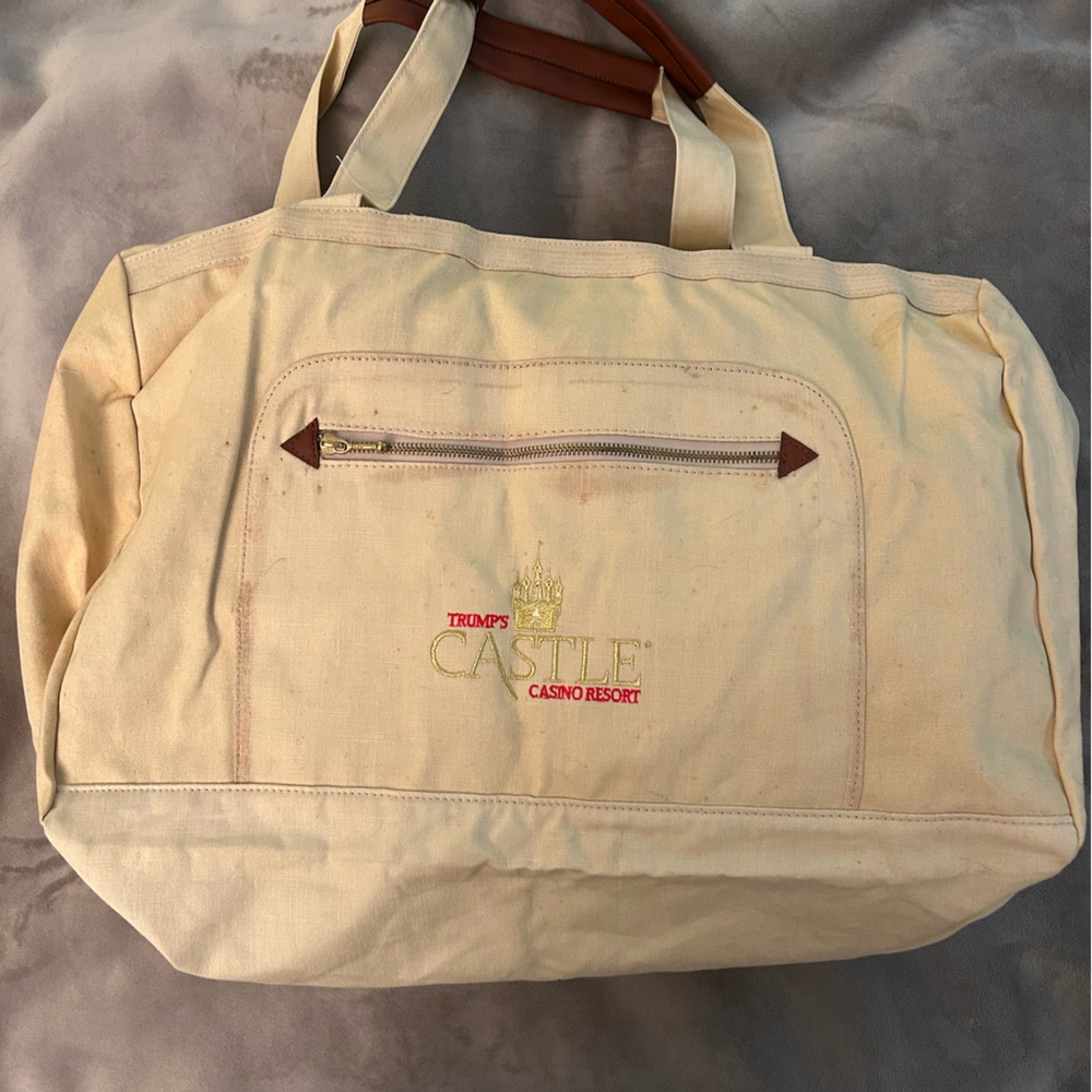 Vintage Trump’s Castle Casino Resort Beige Tote Bag